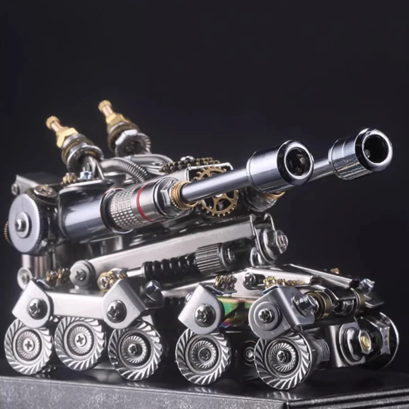 3D Metal Puzzle Tank Model Mechanical Deformation DIY Assembly Model Kits Steampunk Building Block Tide Play Puzzle Toy Gift