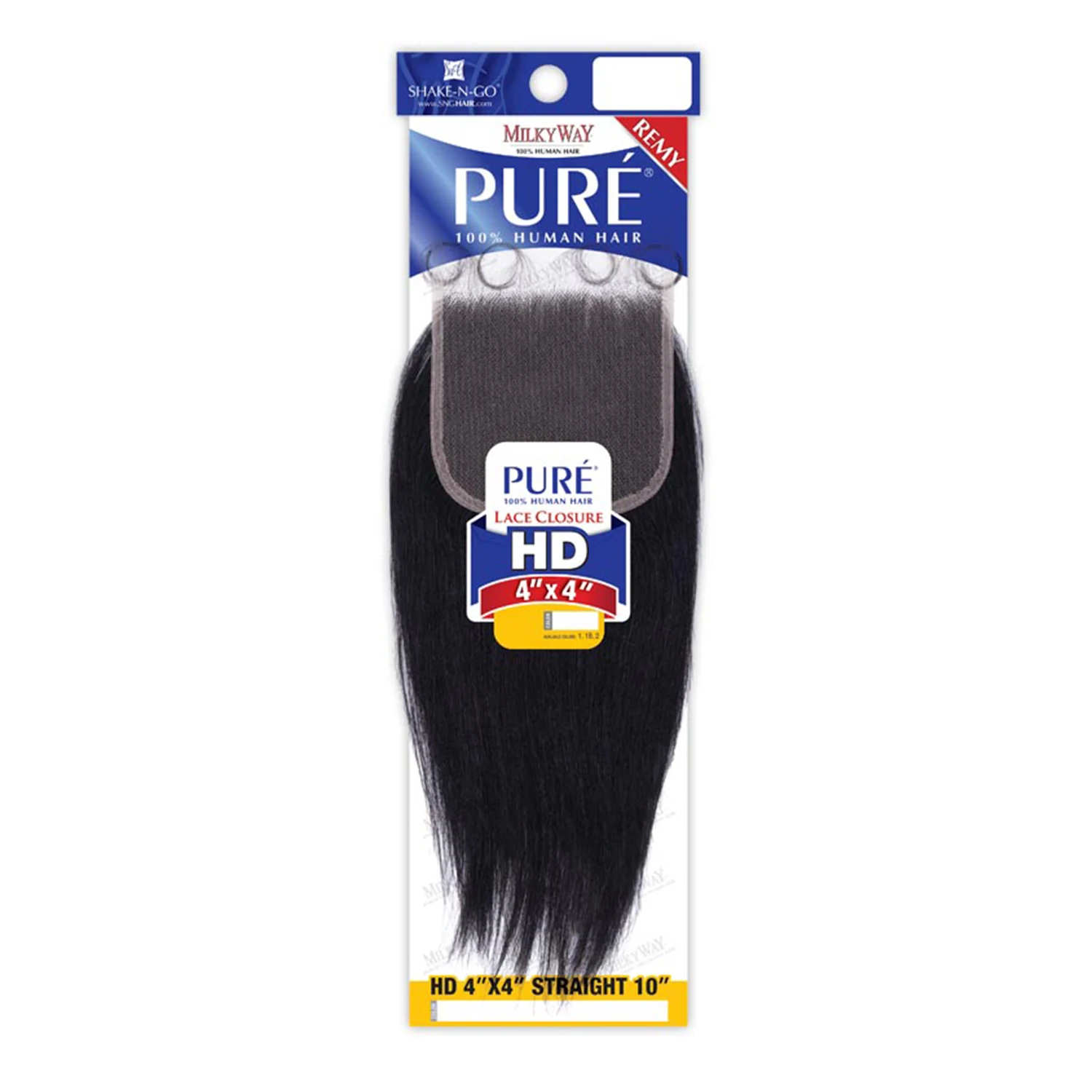 

Плетение человеческих волос Milky Way Remy Pure 4X4 HD с кружевной застежкой, прямые 10 дюймов