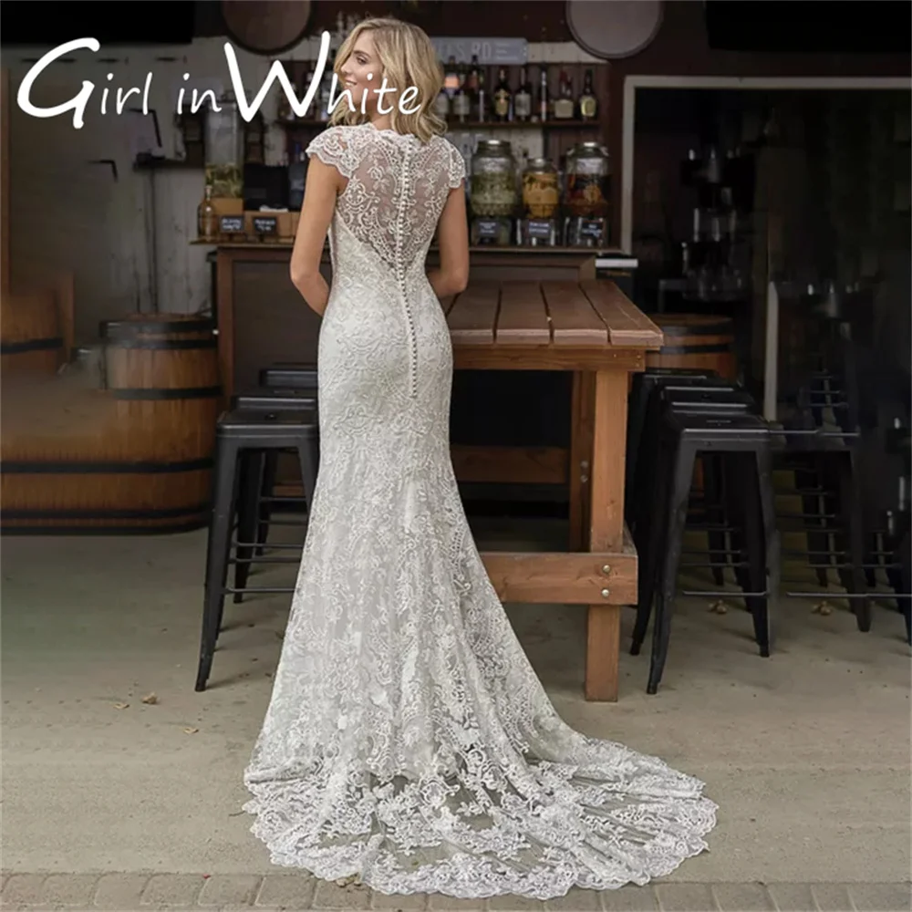 Elegancka suknia ślubna z dekoltem w kształcie litery O dla kobiet, syreni krój, szyta na miarę suknia ślubna, aplikacje, guziki na plecach, vestidos elegantes para mujer.