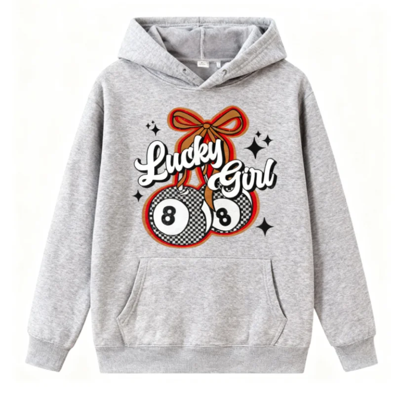 Lucky Girl 8 Cherries Hoodie Western Outfit Women Cowgirl Outfit Western Clothing Stuff Tops Country Concert Outfits Western Sty