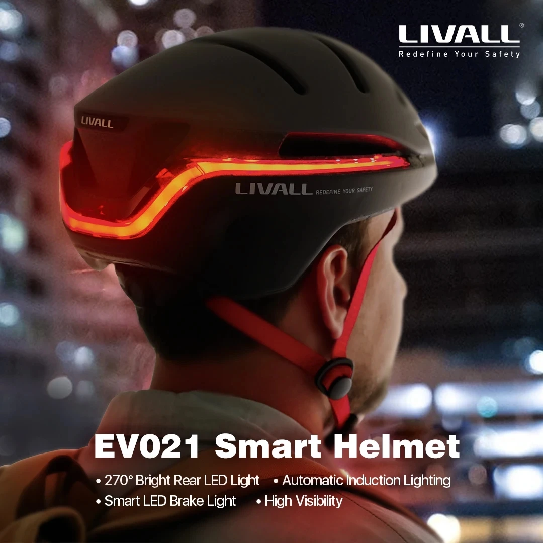 LIVALL EVO21 Smart MTB Bike Light Helmet for men women Bicycle Cycling Electric scooter Helmet With Auto SOS alert