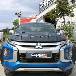 FOR MITSUBISHI L200 Dragon Pack Hood Protection 2019 To 2024 Hood Protector Spoiler Front Bug Shield Deflector - Sporty Racer