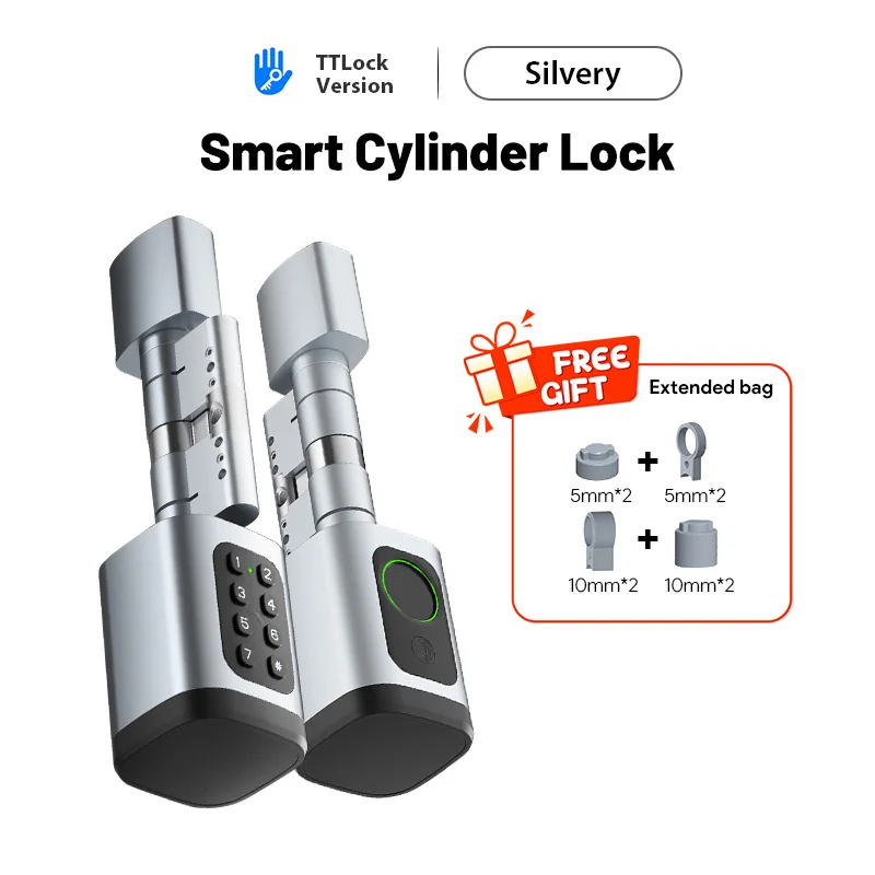 Euro TTLock APP Vingerafdruk of code Wachtwoord Digitale RFID-kaartcilinder Slim deurslot Elektronisch met Alexa Google Home