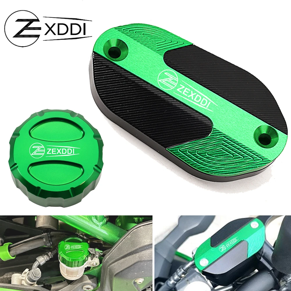 

ZEXDDI Motorcycle Rear Front Brake Reservoir Clutch Fluid Cap Oil Filler Cover Fit For Kawasaki Z400 Ninja400 Z 400 2018-2024