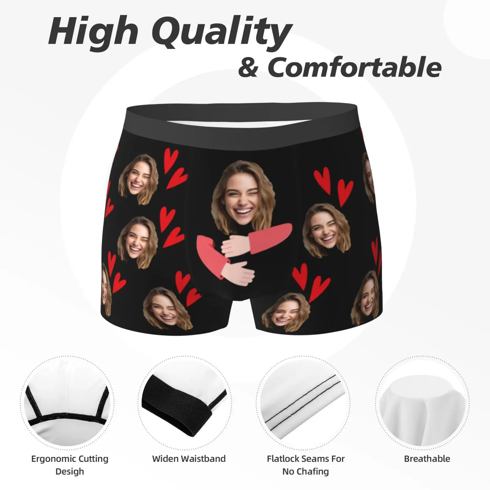 شخصية الوجه صور الملابس الداخلية مخصص الملاكم ملخصات مخصصة الرجال هدية عيد الحب للزوج هدية الذكرى السنوية لأبي #3