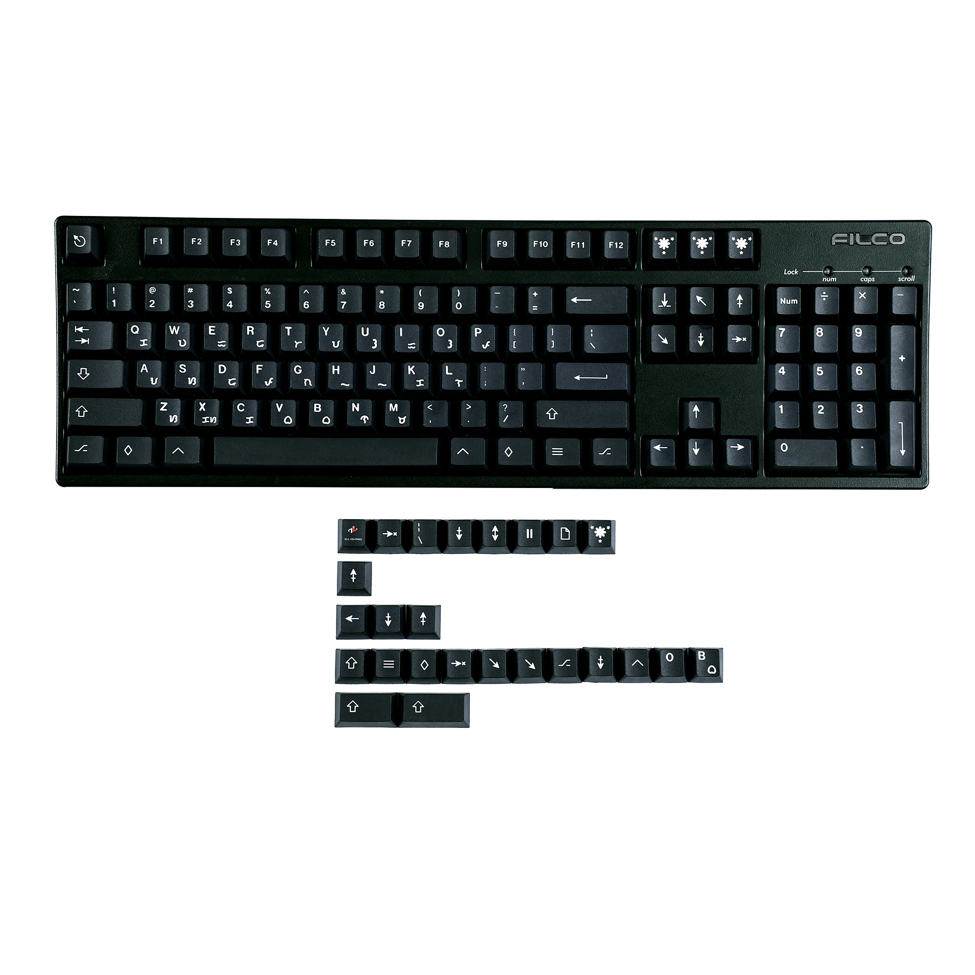 Minimalist Mars Cherry Profile Black Dye Sub Mac Keycaps PBT  Key caps For TKL 61 64 68 75 87 96 104 108 Keychron MX Keyboard
