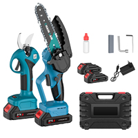 Cordless 6 Inch Electric Saw 30mm Electric Pruning Shears Set Woodworking Garden Tools For 21V Battery
