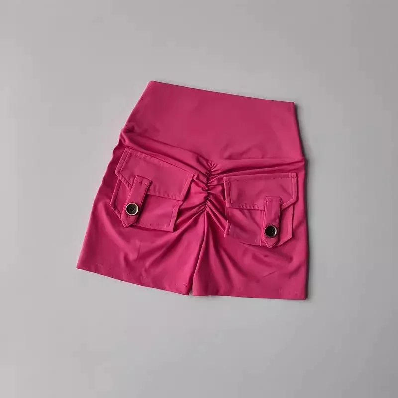 AliExpress Women's Sports Yoga Shorts With pockets High Waist Tights Push Up Running Fitness Shorts Cycling Shorts Sexy Booty Gym Shorts