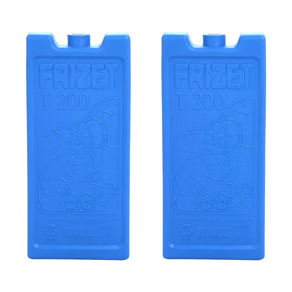 Accumulatore di ghiaccio da 4 pezzi per frigorifero portatile, confezione da 4 pezzi di congelatore a piastre blu, piastra di ghiaccio per borsa