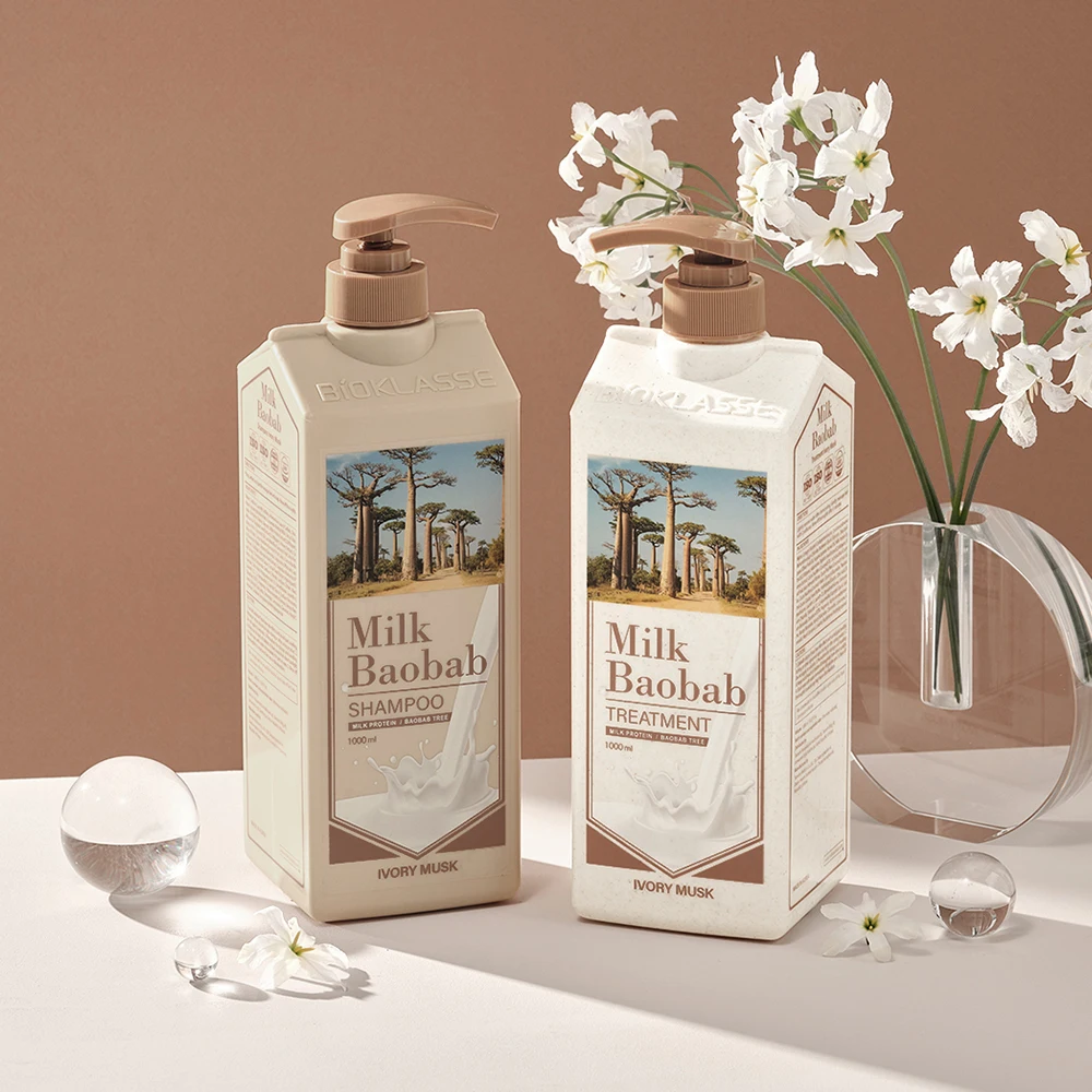 [Milch baobab] Original Shampoo + Behandlung 1l Elfenbein Moschus