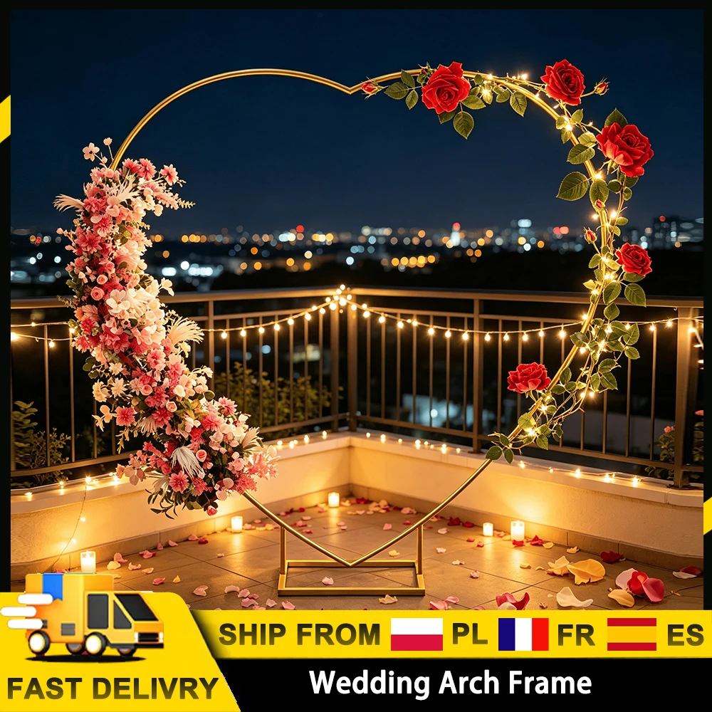 Support de toile de fond carré/cœur pour mariage, ensemble de supports à fleurs pour mariages, fêtes et décoration de jardin – Durable, réutilisable et facile à installer