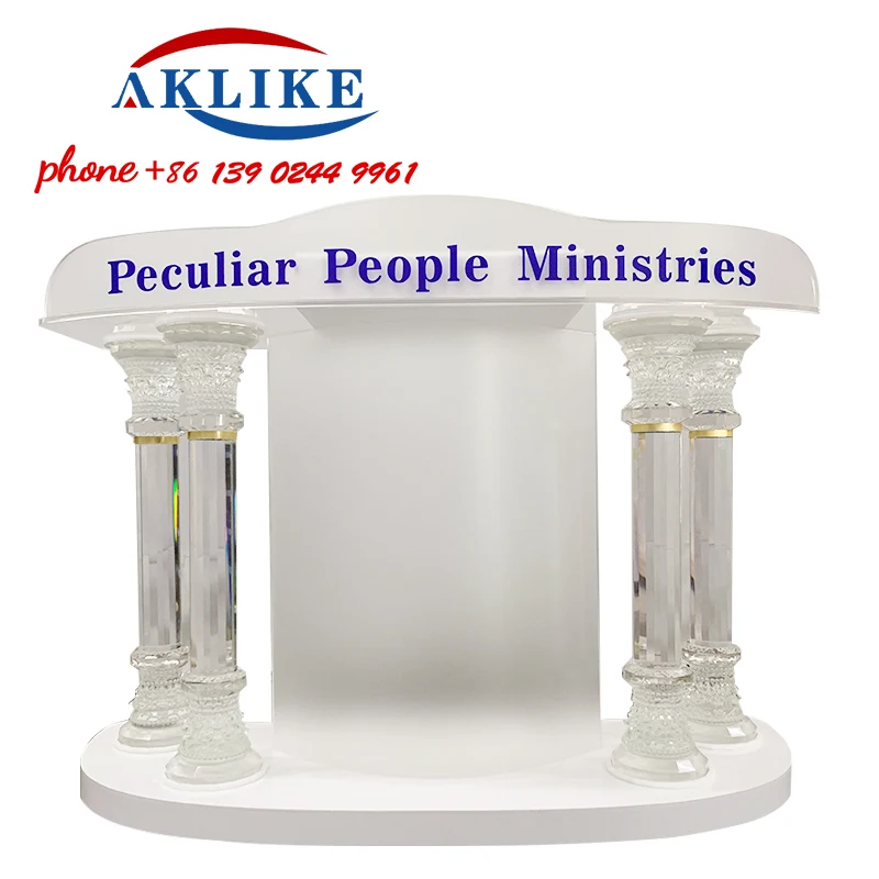 Church Pulpit Clear Acrylic Crystal Lectern Modern Rostrum Reading Furniture Portable Podium Meeting Room Lectern Free Shipping