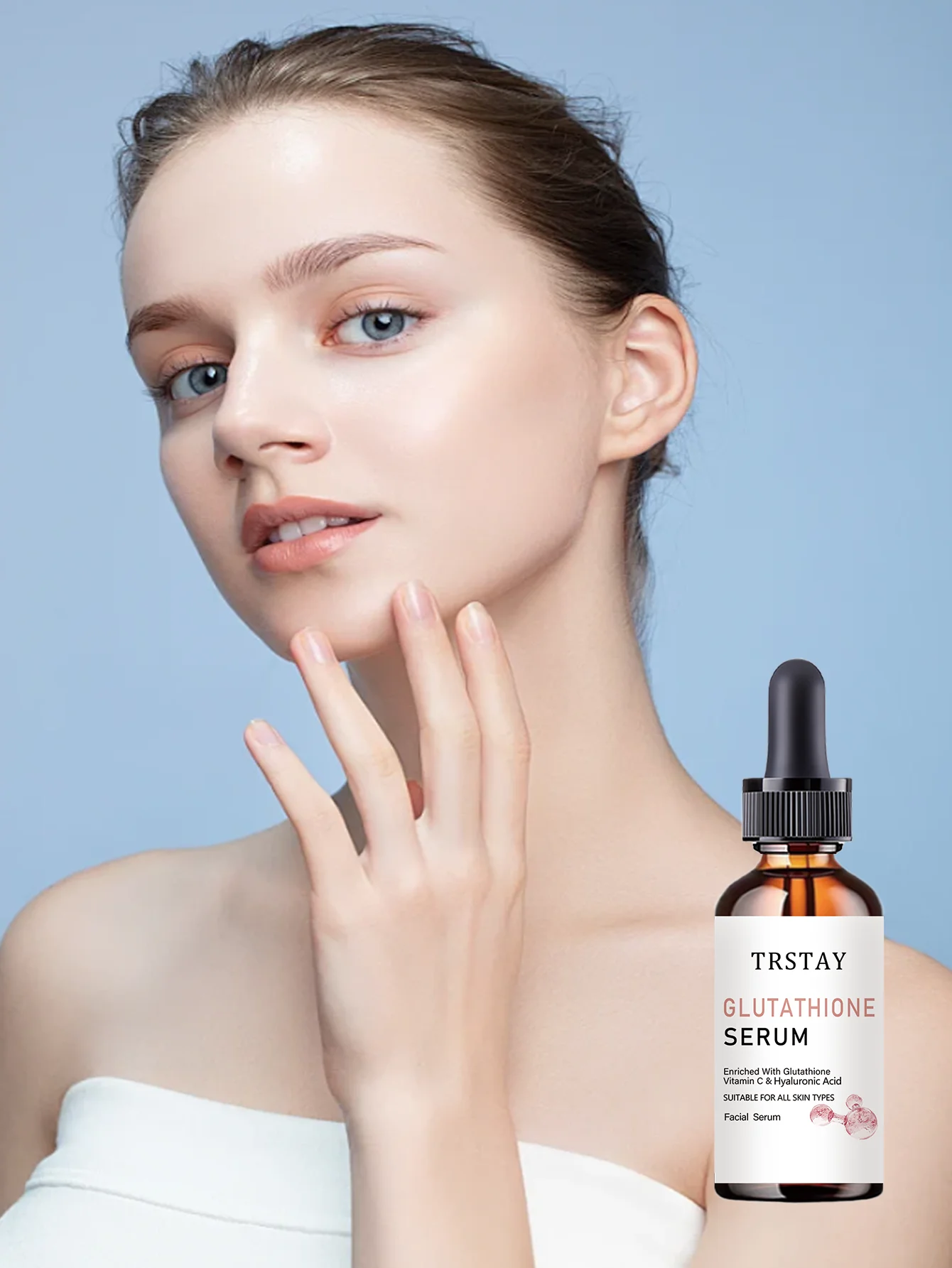 Hydrating Brightening Serum for Dry Skin Repair Fine Lines Firm Elastic Skin Whitening Moisturizing Refreshing Facial Treatment - Image 5