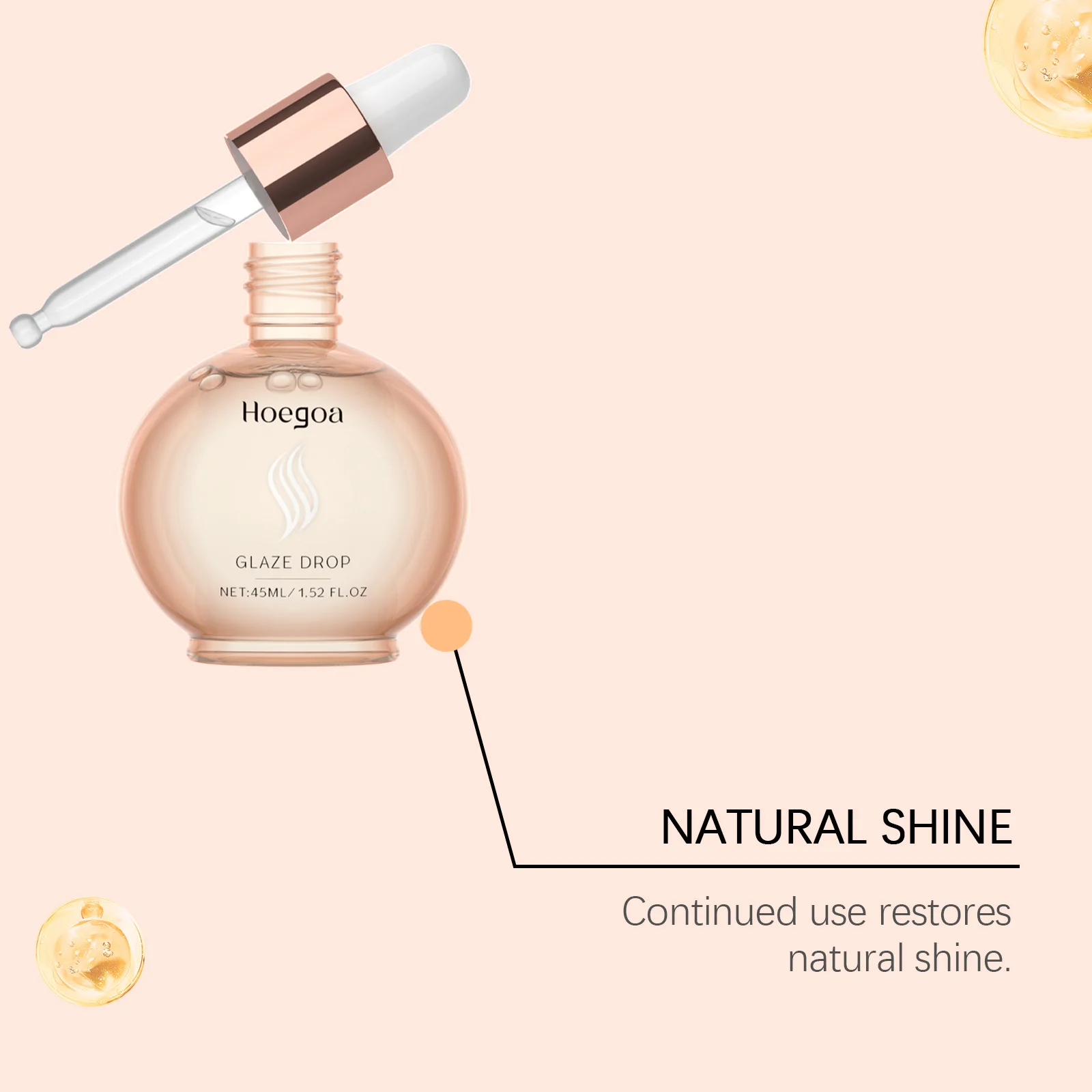 Hoegoa 45ml Hair Care Serum Oil Anti Frizz Reduce Split Ends Nourish Scalp Care Smooth Hair Breakage Repair Shine Hair Care Oil