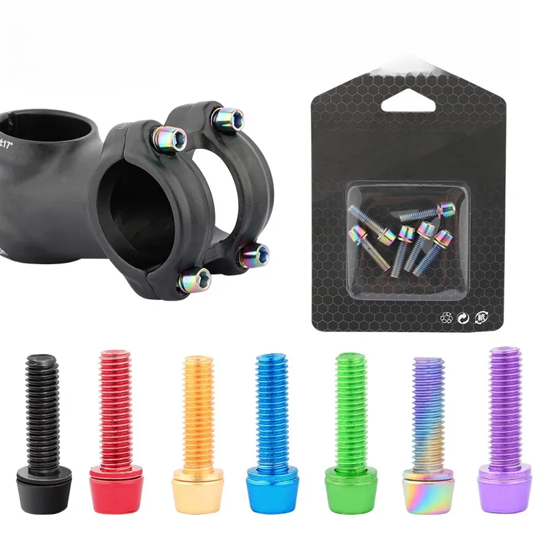 AliExpress 7 Color Choices Mountain Bike Handle Standing Screw Titanium Plated M5*18MM Riser Inner Hexagonal
