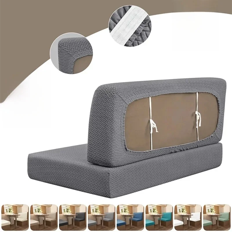 2 Teile/satz Polar Fleece RV Dinette Kissen Abdeckungen Stretch Couch Abdeckung Booth Sitzbezüge RV Camper Auto Bank Rückenlehne Abdeckung