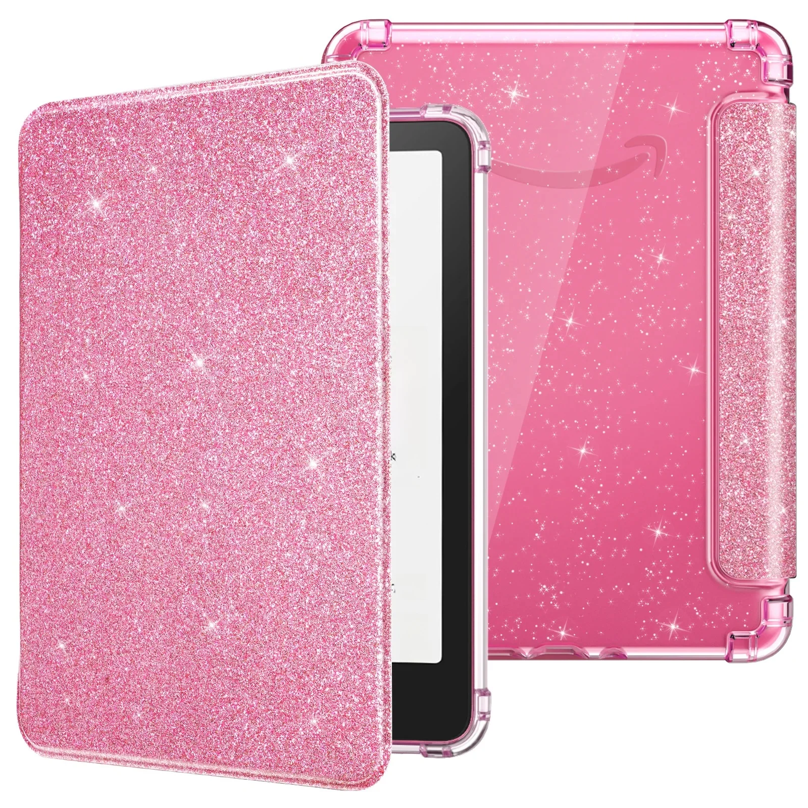 Etui z błyszczącego TPU na Kindle Paperwhite 12. generacji 2024, 7 cali, cienkie, przezroczyste, miękkie, elastyczne, ochronne, z funkcją automatycznego budzenia/usypiania. — zdjęcie produktu 7