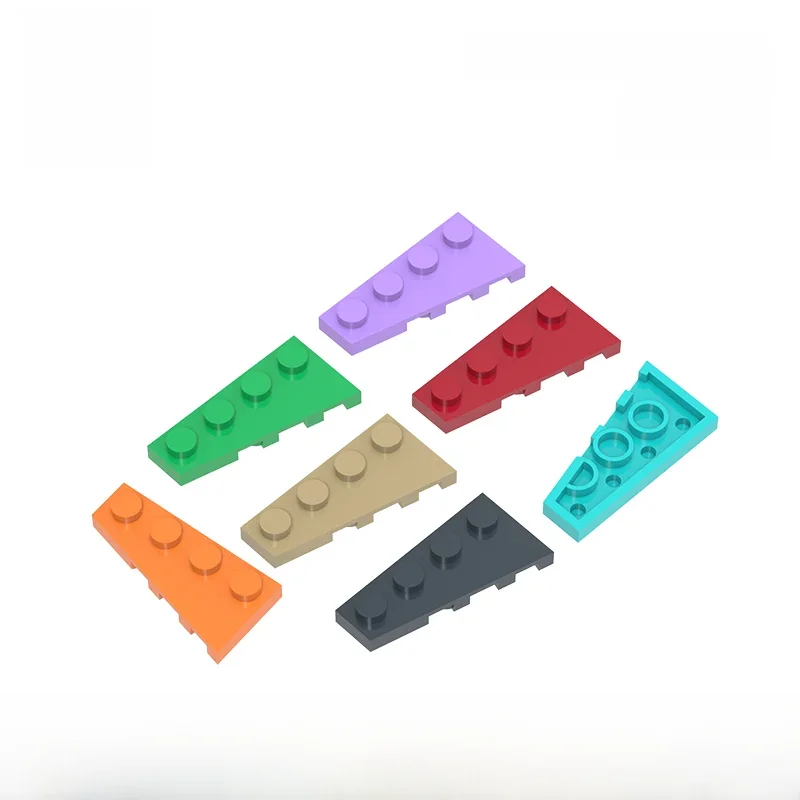Wange 119 Teile/los 41770 2x4 Links Keilförmige Bausteine Moc Kompatibel mit Ziegel DIY kinder Spielzeug montage Geschenk Box