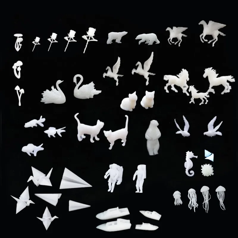 Mixed 3D Micro Jellyfish Landscape Mini Animals DIY Craft Handmade Resin Jewelry UV Epoxy Jewerly Filling Molds Mini Figurines — zdjęcie 2