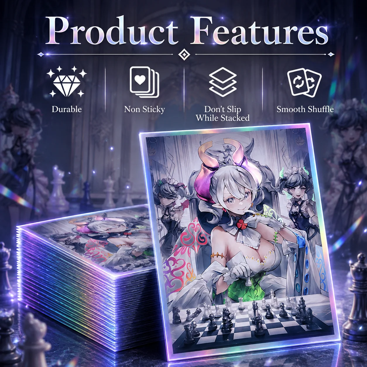 100 Stück 63x90mm Japanische Größe Holografische Kartenhüllen TCG Sammelkarten-Schutz YGO Spielkarten Deck-Schutz