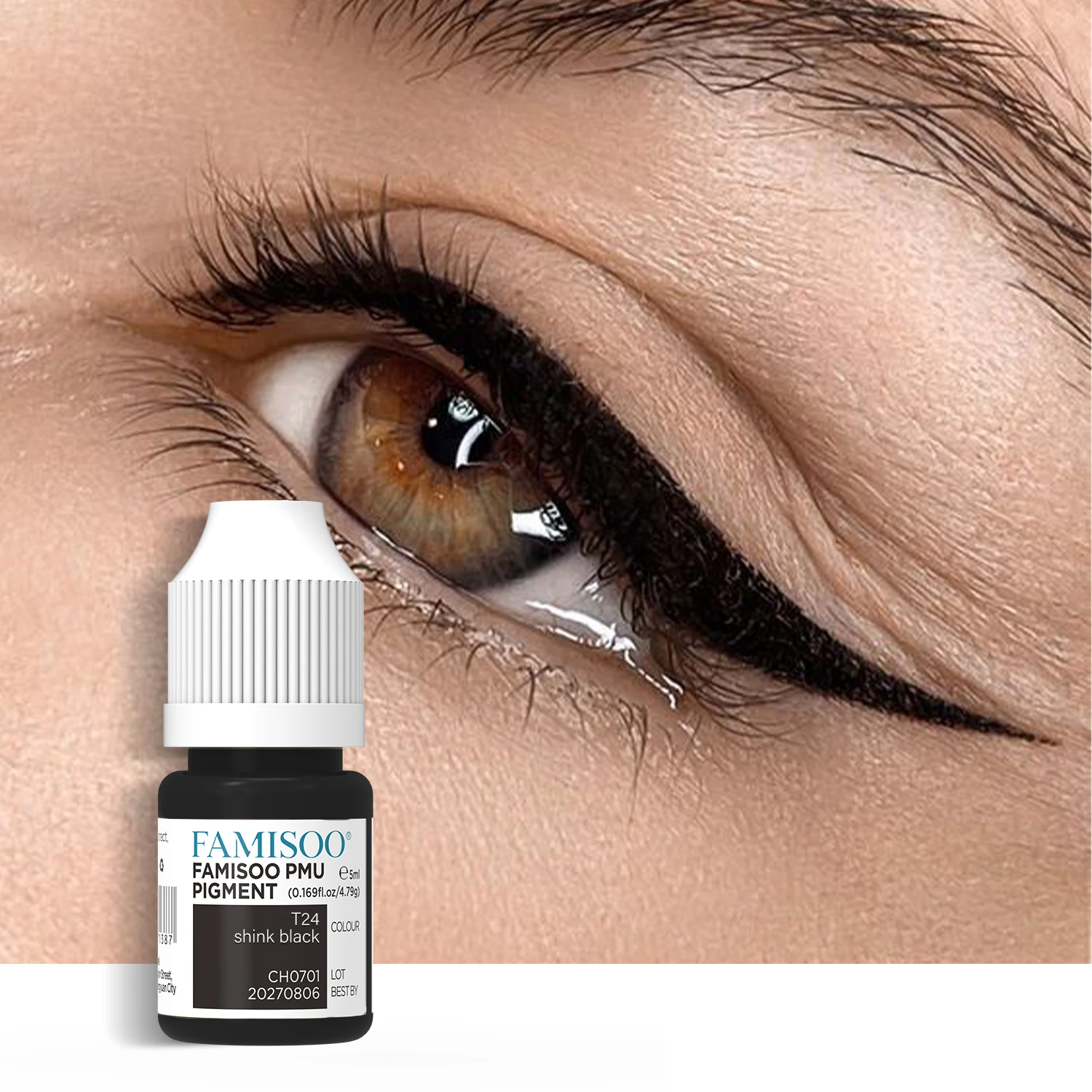 FAMISOO 5 ml professionele tattoo-inktset wenkbrauwen en lippen eyeliner tattoo kleur microblading pigmenten