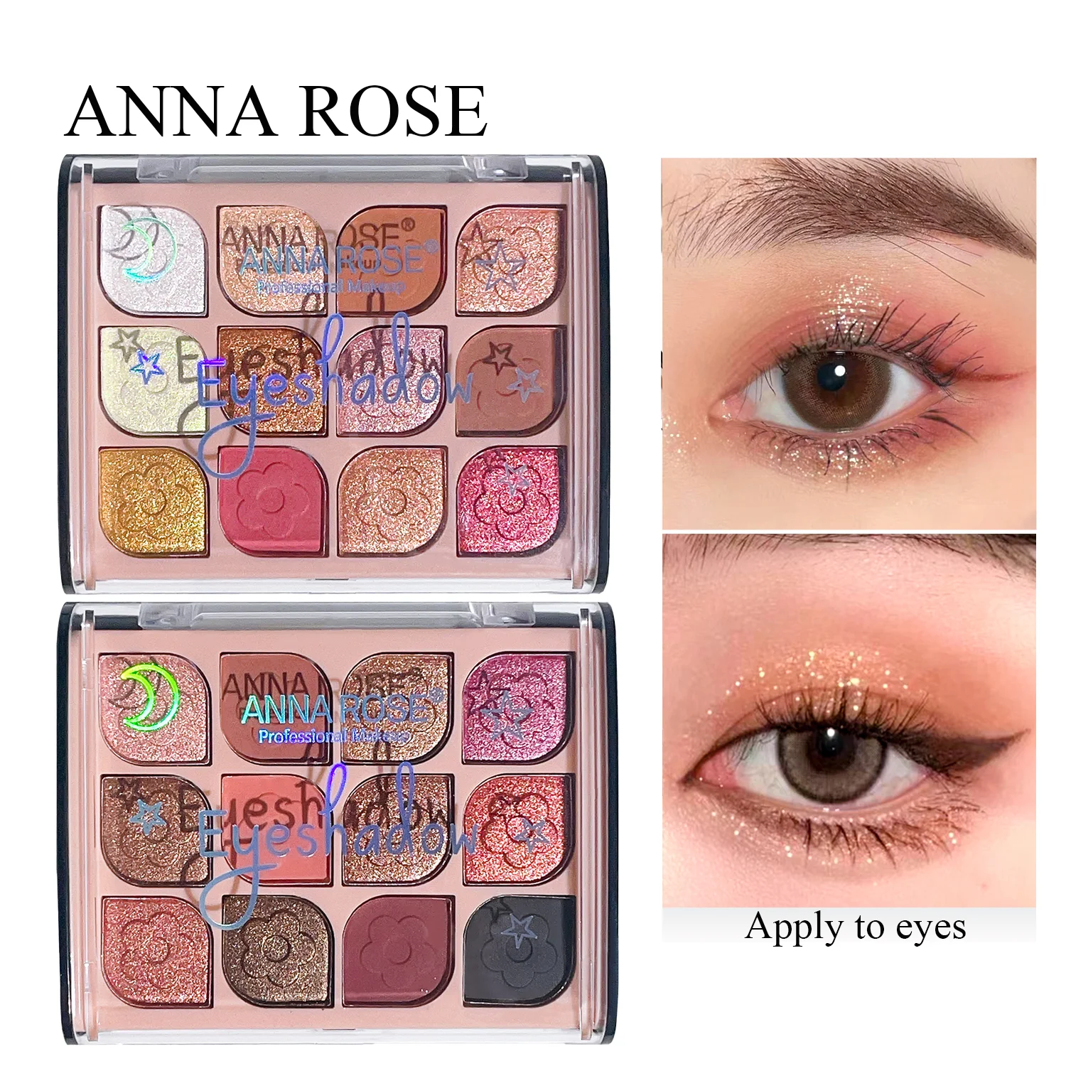 Paleta de sombras de ojos coreanas de 12 colores: tonos terrosos suaves y mate nacarado para la belleza diaria