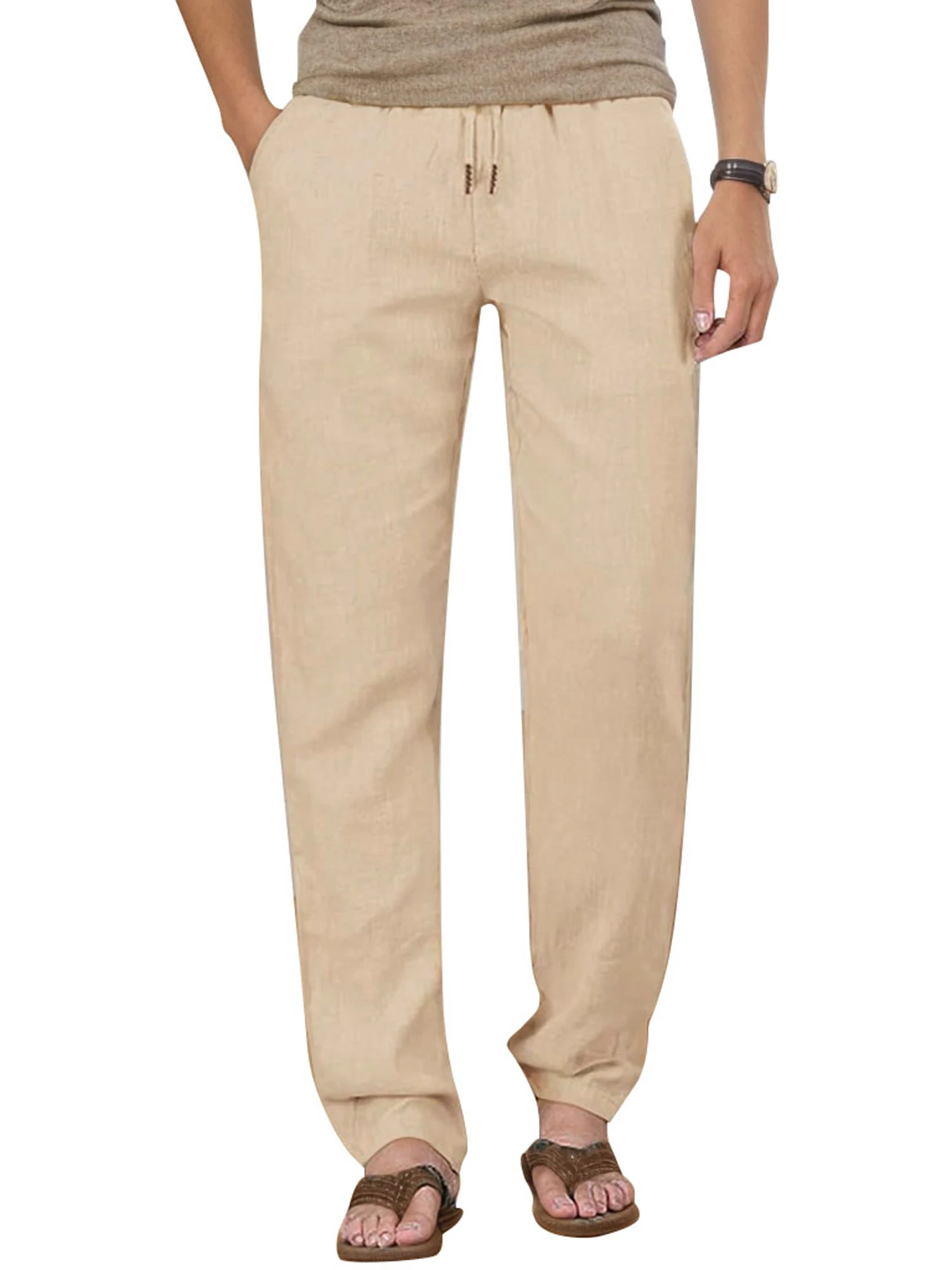 

Мужские пляжные брюки Свободные повседневные брюки Брюки на шнурке Модные мужские повседневные брюки для работы