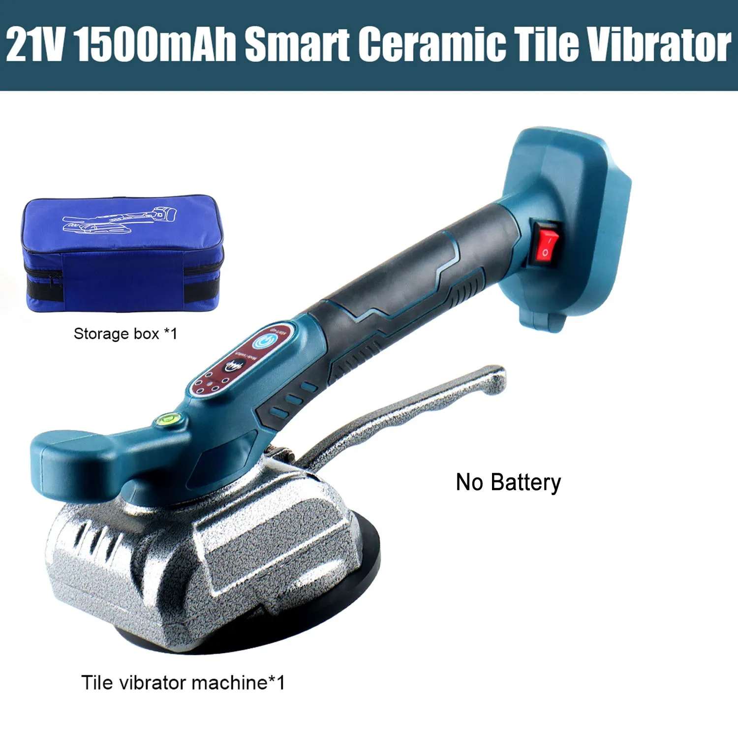 Speed Tile Tiling Machine Electric Wall Floor Tiles Vibrating Tool Enlarged Suction Cup Tile Paving Device (No Battery)