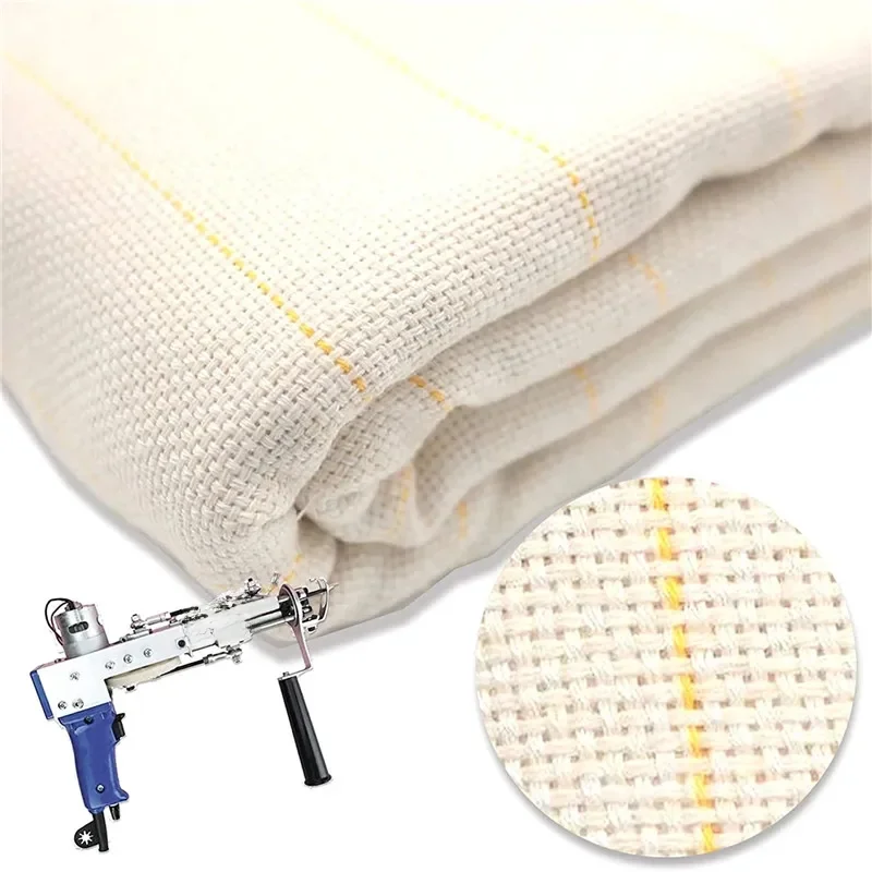 Tissu de support en tissu touffeté primaire, 1x4M/1.5x1.5M, pour tissage de tapis, matériel de tricot, tissu brodé