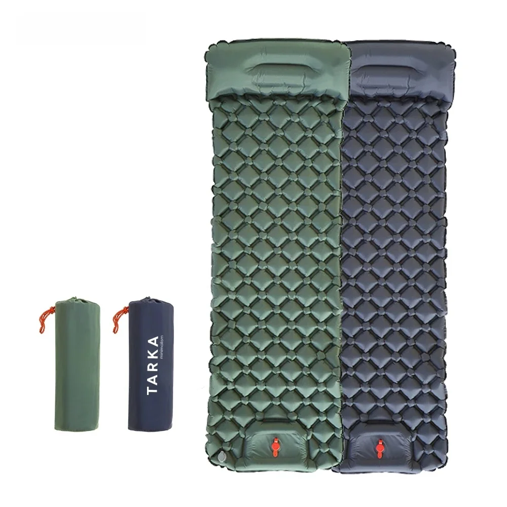TARKA Opblaasbare Campingmatten Luchtbed Met Kussen Outdoor Toeristische Slaapmatje Zelfopblazende Matras Voor Wandelen Klimmen - afbeelding 2