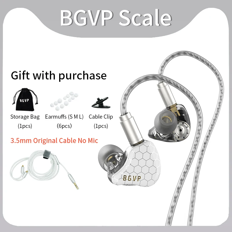 Bgvp Schaal 2DD In Ear Monitor Oortelefoon 6D Geluidseffecten Gaming Headset Hifi Wired Hoofdtelefoon Bass Stereo Oortelefoon Muziek Oordopjes