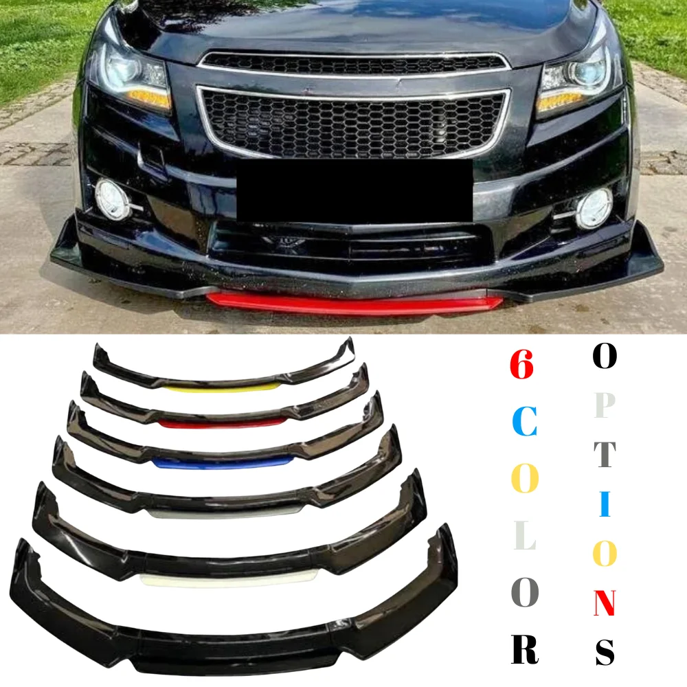 4 Piece Front Bumper Lip For Chevrolet Cruze Car Accessories Five Color Options Modified Sport Exterior Parts Tuning