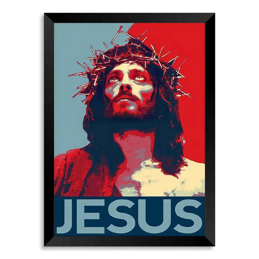 Religious Picture Jesus Christ Bitmap Poster With Frame