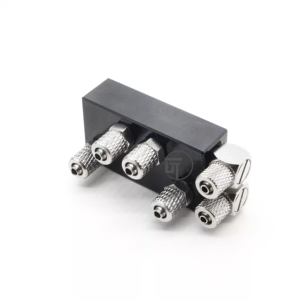 CUT Model Oil Circuit Distributor For Boom Oil Block For DIY Use Oil Block 2 In 4 Out Oil Block