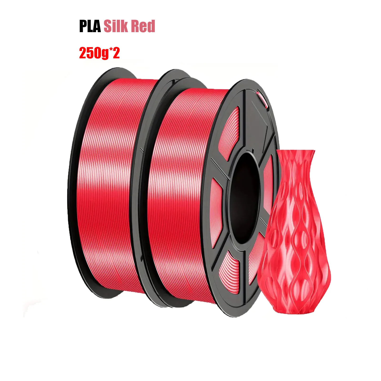 

Блестящая PLA-нить Silk Filament 1.75 мм для 3D-принтера, красная, с глянцевой поверхностью, катушка 250 г/500 г, материал для 3D-печати