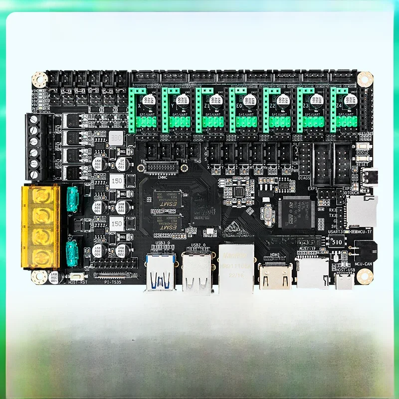 Płyta główna do drukarki 3D Makerbase MKS SKIPR, czterordzeniowy procesor 64-bitowy, obsługuje oprogramowanie Klipper oraz posiada ekran o przekątnej 3,5/5,0 cala, przeznaczona do drukarek Voron VS i kompatybilna z płytą Raspberry Pi. — zdjęcie produktu 7