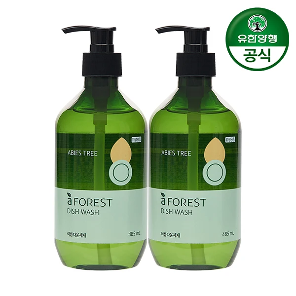 [YuHan] aFOREST kitchen detergent abies tree scent container 485ml X 2ea (511142)