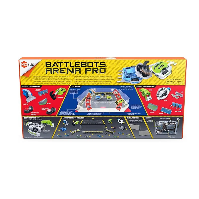 HEXBUG BattleBots Arena Pro, Remote Control Robot Toys for Kids with Over 100 Configurations, STEM Toys for Boys & Girls Ages 8