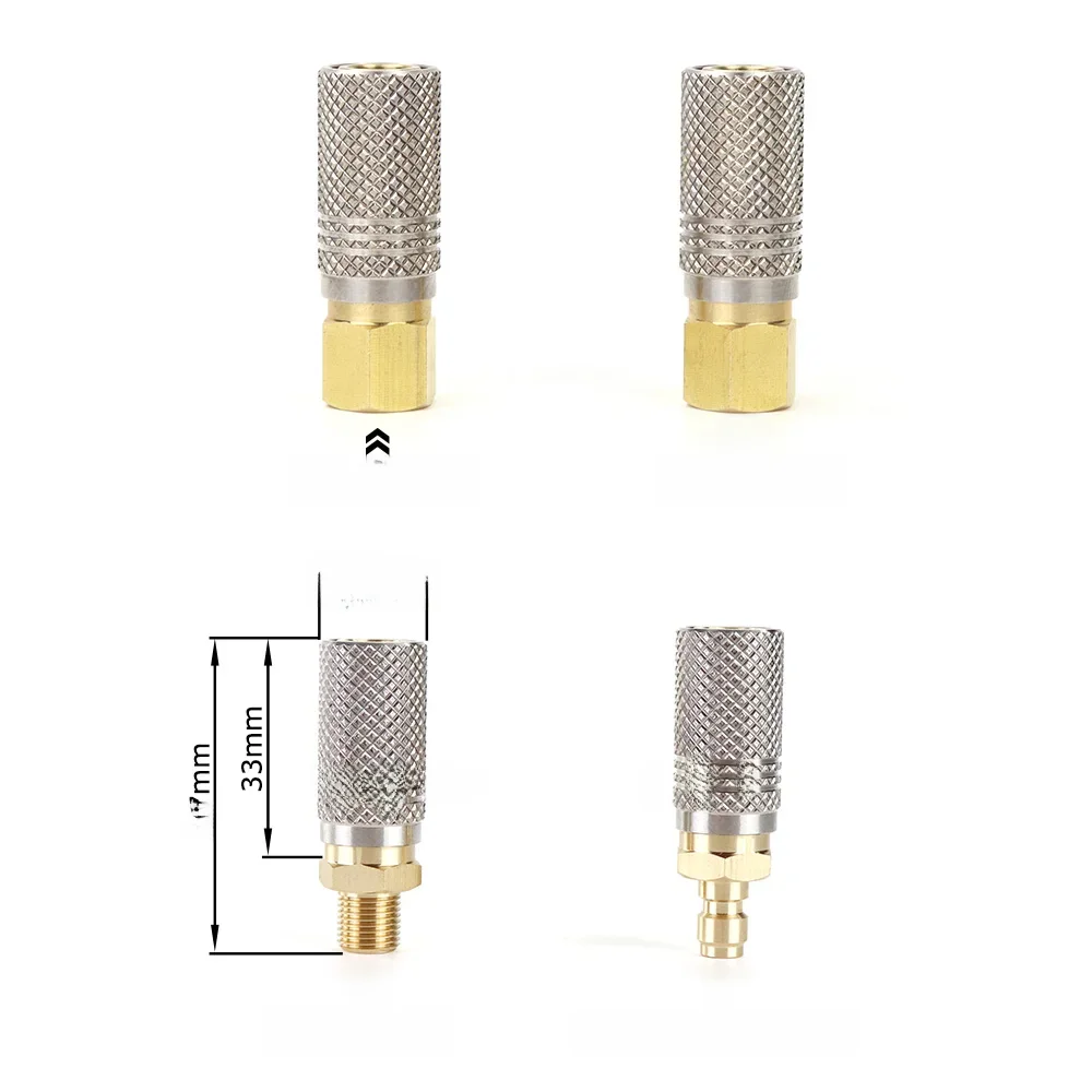 Verlengde Lucht Opladen Snellader Adapter Met 1/8npt 1/8 Bsp (G1/8) Draad Of Snelstekker - afbeelding 2