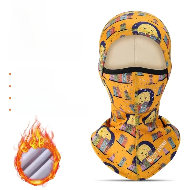 AliExpress West Biking WEST BIKING Winter Warm Boy Girl Hood Cap Soft Fleece Children Bike Balaclava Warmer Sport Scarf Neck Ski Full Face Cover