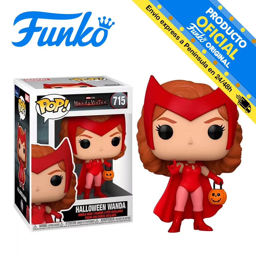 Funko Pop! WandaVision - Wanda Halloween, number 715, reference 52044,original, toys, boys, girls, gifts, collector, figures, dolls, store, with box, new, man, woman, officially licensed