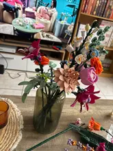 Blocs de construction de Bouquet de fleurs roses, joli romantique, décoration créative pour la maison, jouets éducatifs pour enfants, cadeaux de vacances, nouvelle collection 2025 - AliExpress 15