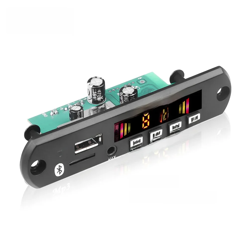 DC 5V 18V 50W wzmacniacz płyta dekodera MP3 Bluetooth V5.0 samochodowy odtwarzacz MP3 USB FM AUX moduł nagrywania radia dla głośnika zestaw głośnomówiący — zdjęcie produktu 7