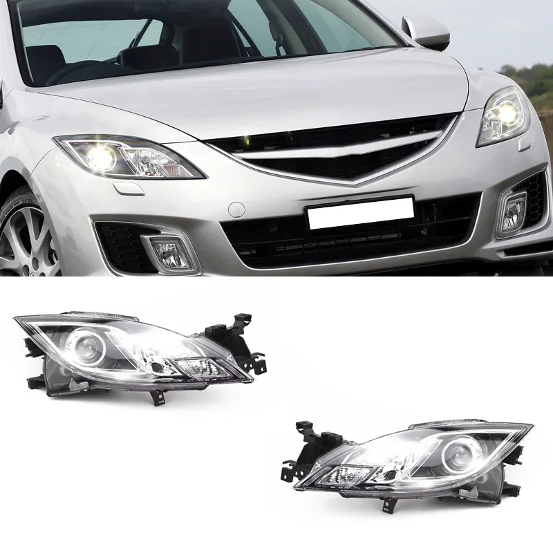 Reflektory ksenonowe halogenowe do Mazda 6 GH 2007 2008-2013 Reflektory do jazdy dziennej Światła drogowe Kierunkowskazy Bez żarówki — zdjęcie 2