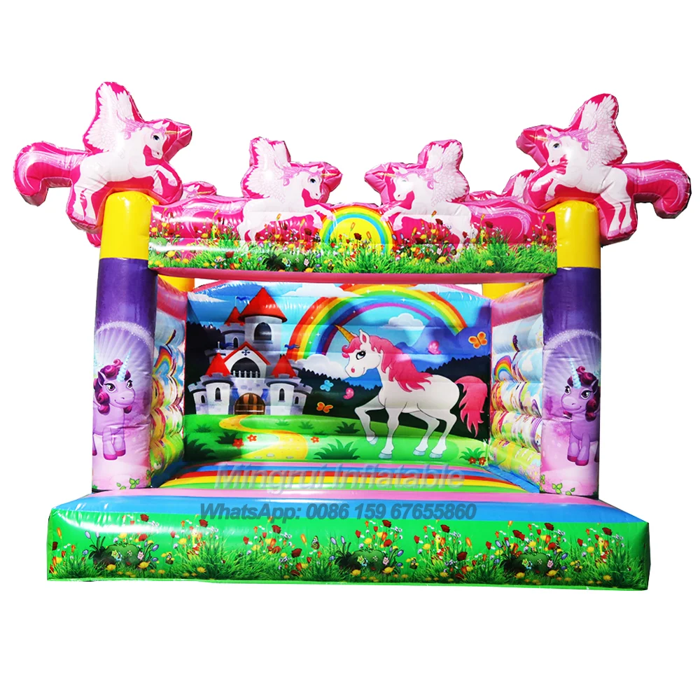 

Inflatable Cartoon Unicorn Bouncer for Girls, Bouncing House, Pink