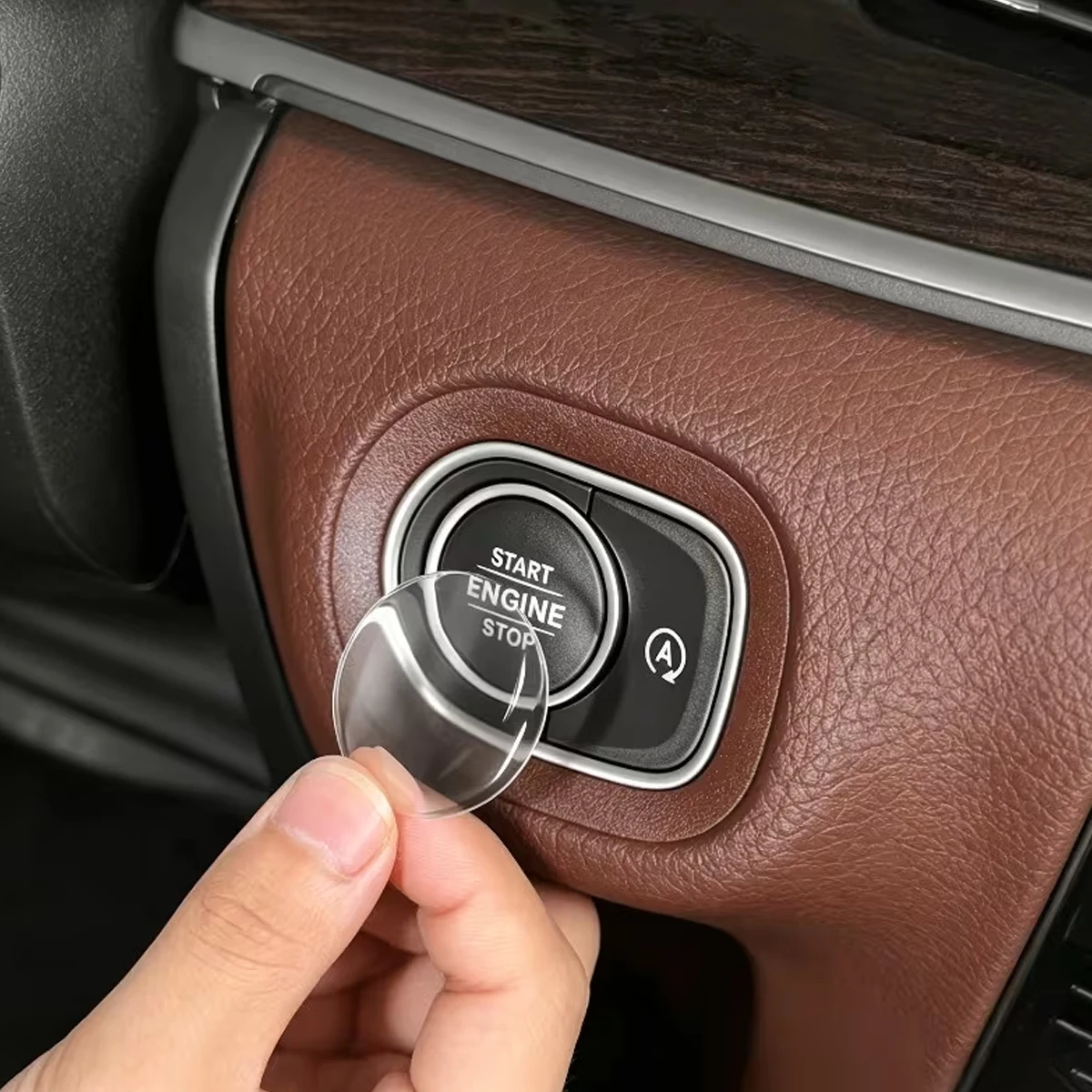 Transparenter Schutzaufkleber für Auto-Zündschalterknöpfe, Universeller Adapter für Start-/Stopp-Knöpfe Schutzaufkleber – Detail 5