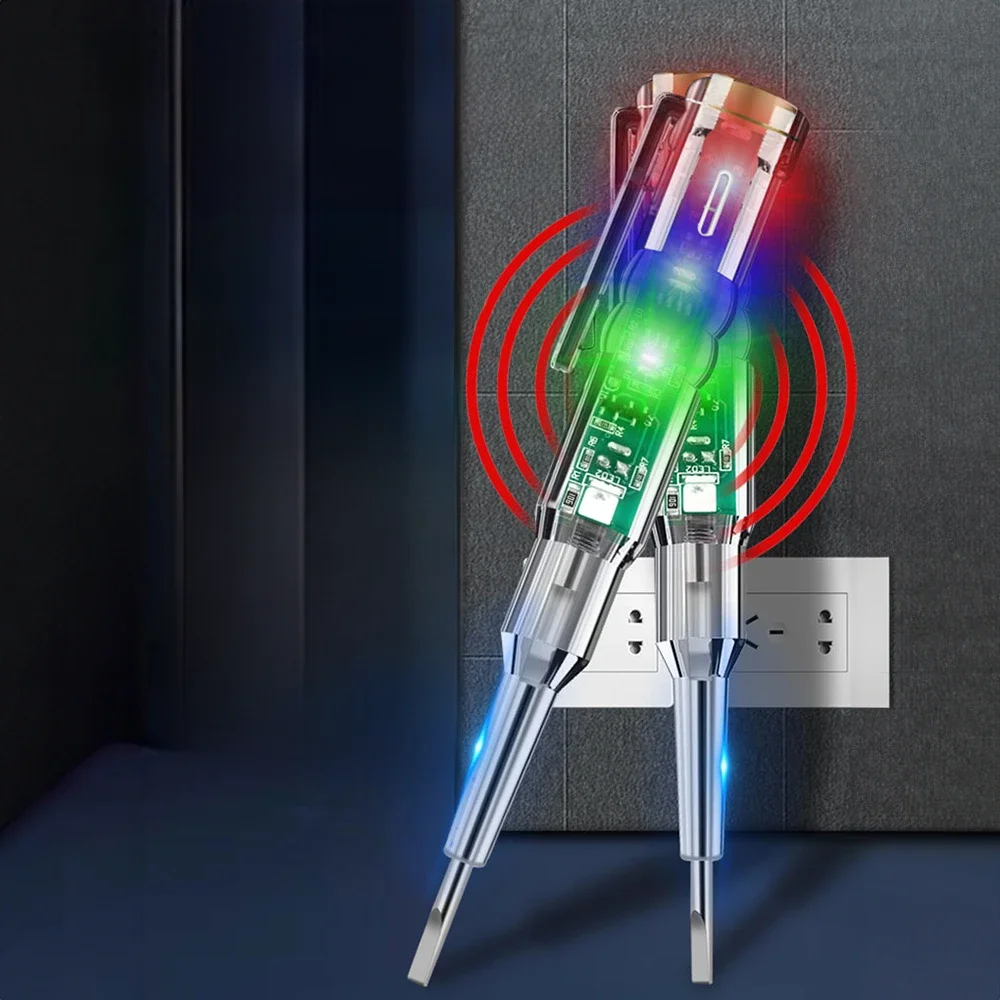 Stylo testeur de tension Intelligent AC24-250V DC12-24V, tournevis électrique, crayon de Test, détecteur de puissance à Induction, indicateur de Circuit