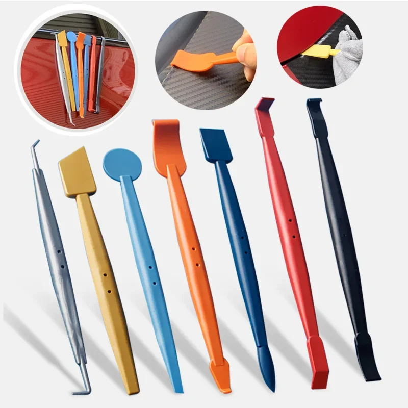 Magnetic Micro Vinyl Wrap Sticks Squeegee Car Wrap Film Tools Micro Stick Squeegee Curves Slot Tint Tools for Vinyl Wrapping