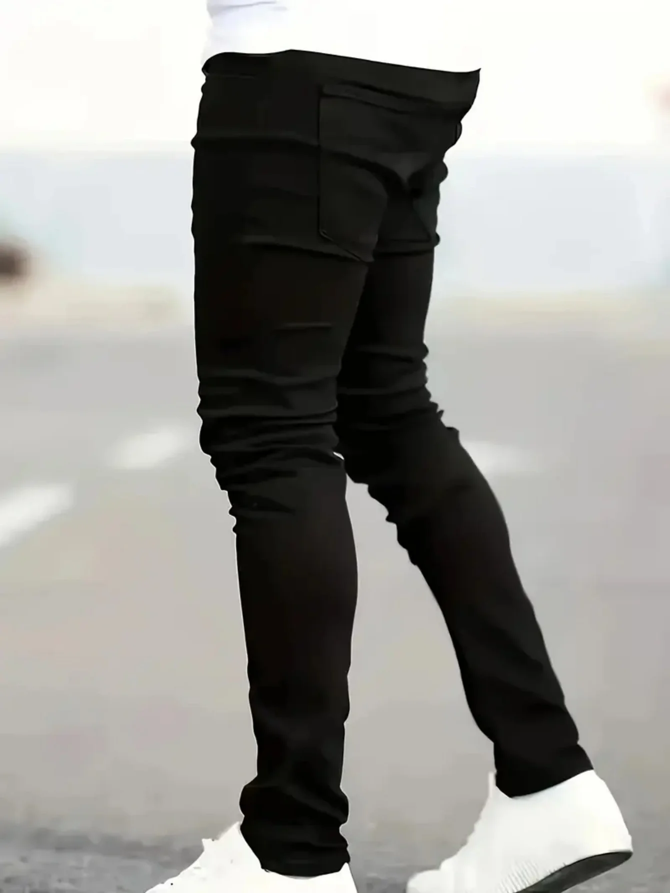 

Мужские черные джинсы Slim Fit, усиленные джинсовые швы, мужская одежда, одобренная от Gym to Gallery