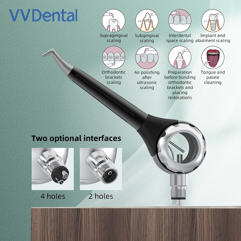 

VVDental Air Polisher Spray Jet Cleaning Teeh Whitening Prophy Unit Airflow Polishing Dental Oral Hygiene Sandblasting Machine